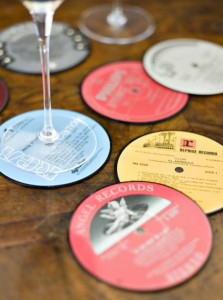 Vintage record coasters