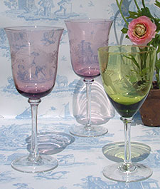 Engraved wine glasses