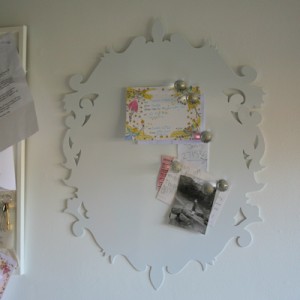 Stylish white magnetic memo board