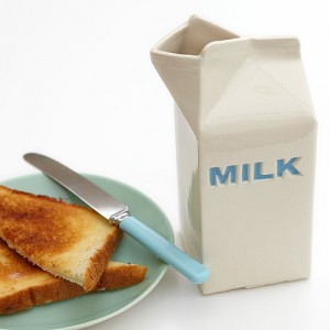 ceramic-milk-carton Realistic milk carton made from ceramic