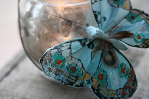 Home decorating accessories blue butterflies
