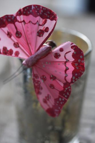Pink butterfly home accessory clip 
