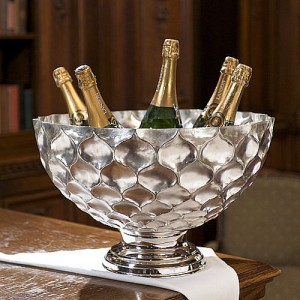Silver plated champagne and wine holder