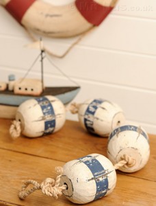 Wooden decorative fishing floats